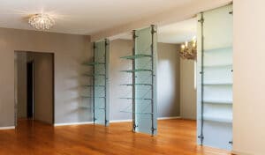 Here’s How to Style Glass Shelves in Your Home